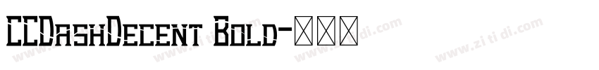 CCDashDecent Bold字体转换
